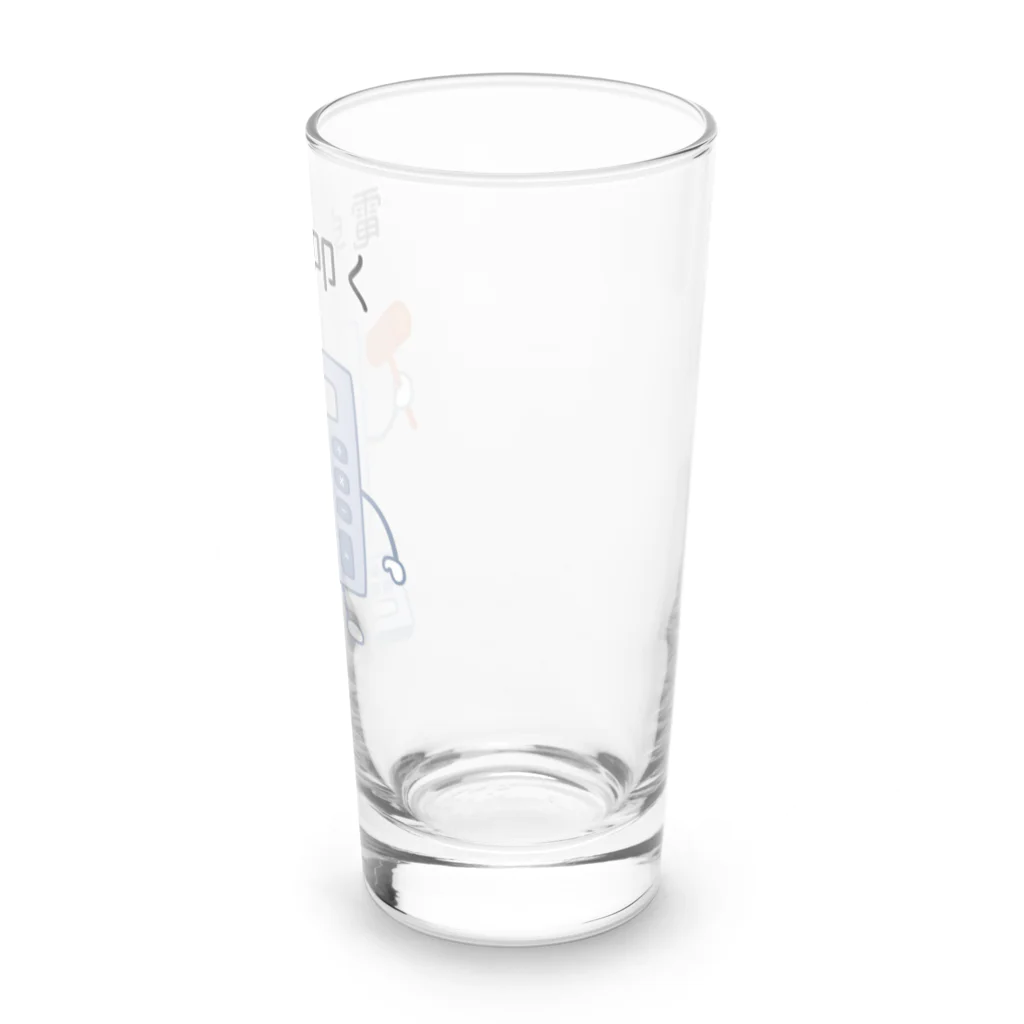 ハナのお店の電卓を叩く電卓 Long Sized Water Glass :right