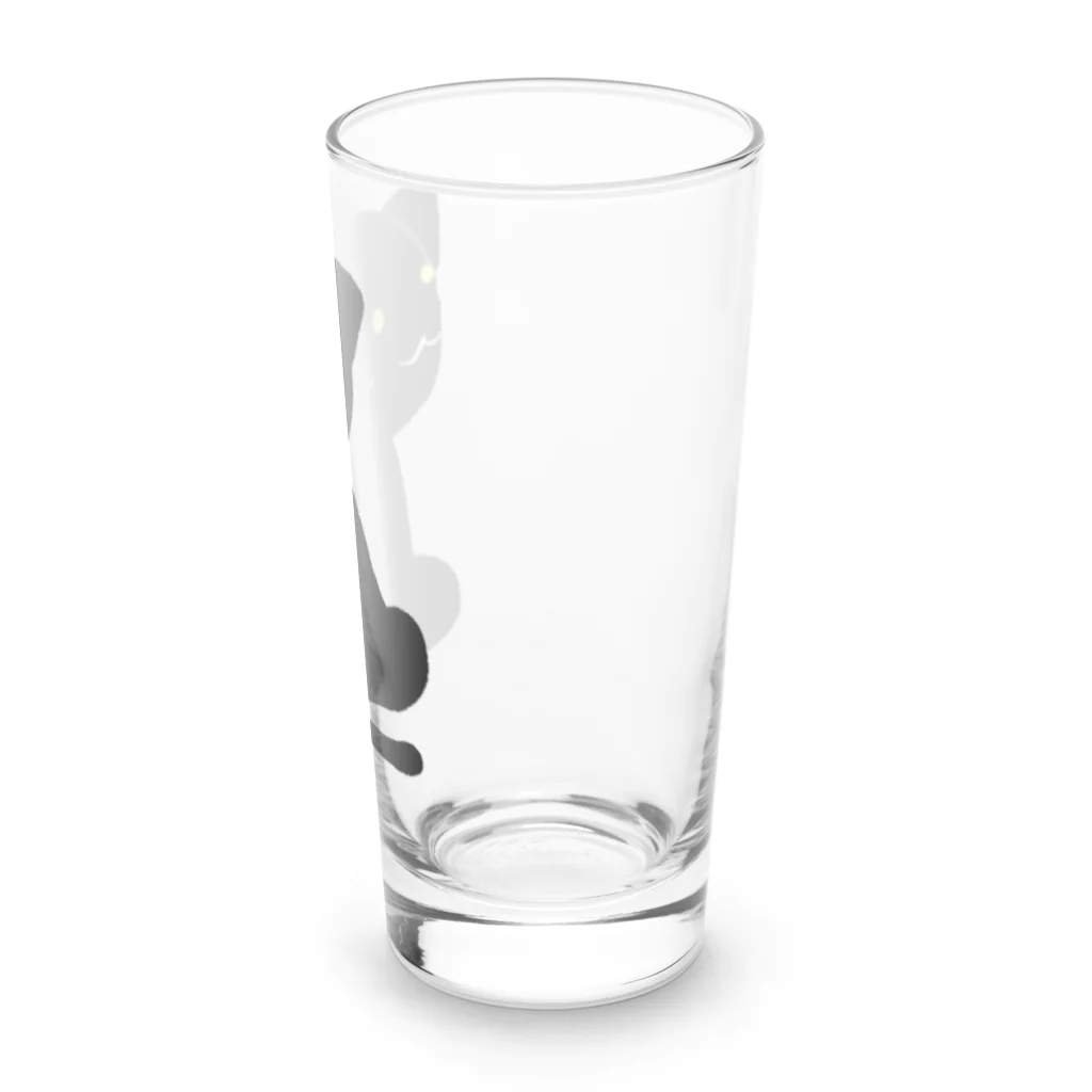 月見うどんの黒い猫さん Long Sized Water Glass :right