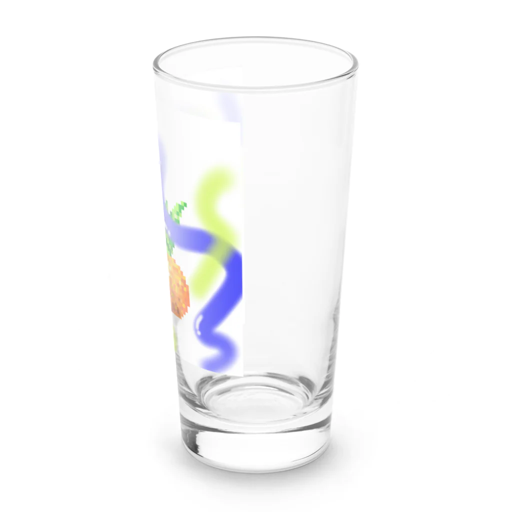 Ritz-studioのドット絵フルーツ　オレンジ1 Long Sized Water Glass :right