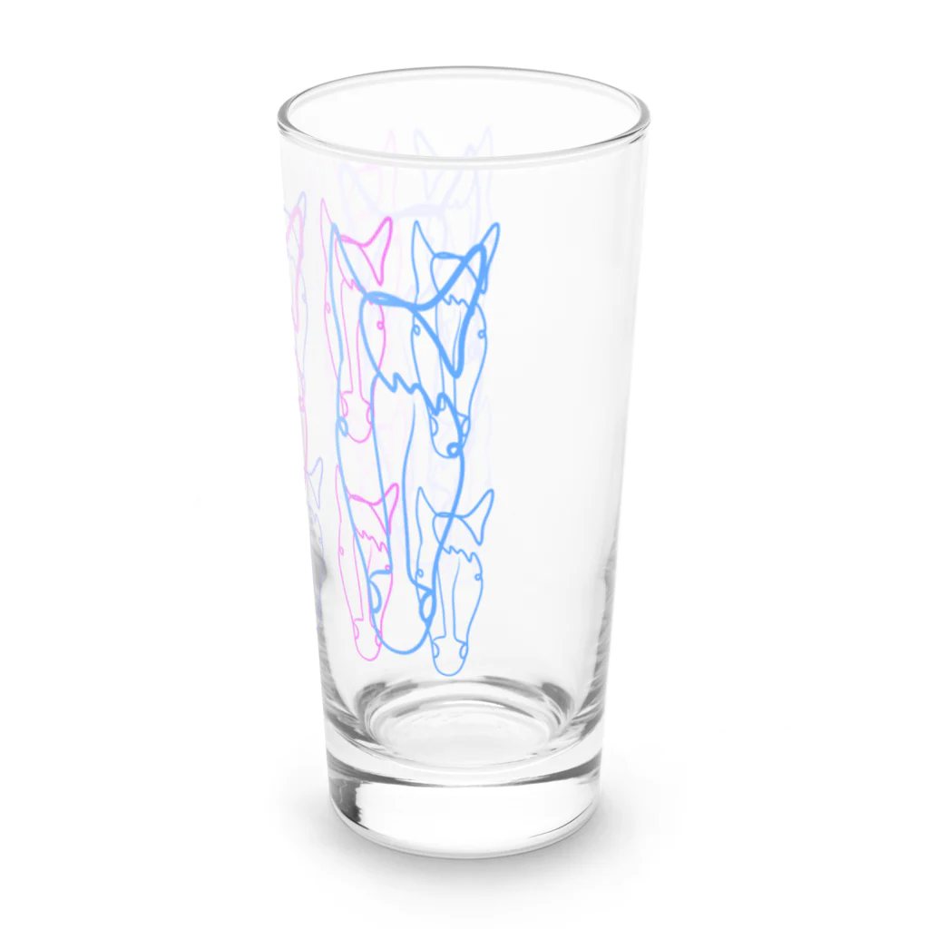 おはる屋さんのカラフルな馬さん Long Sized Water Glass :right