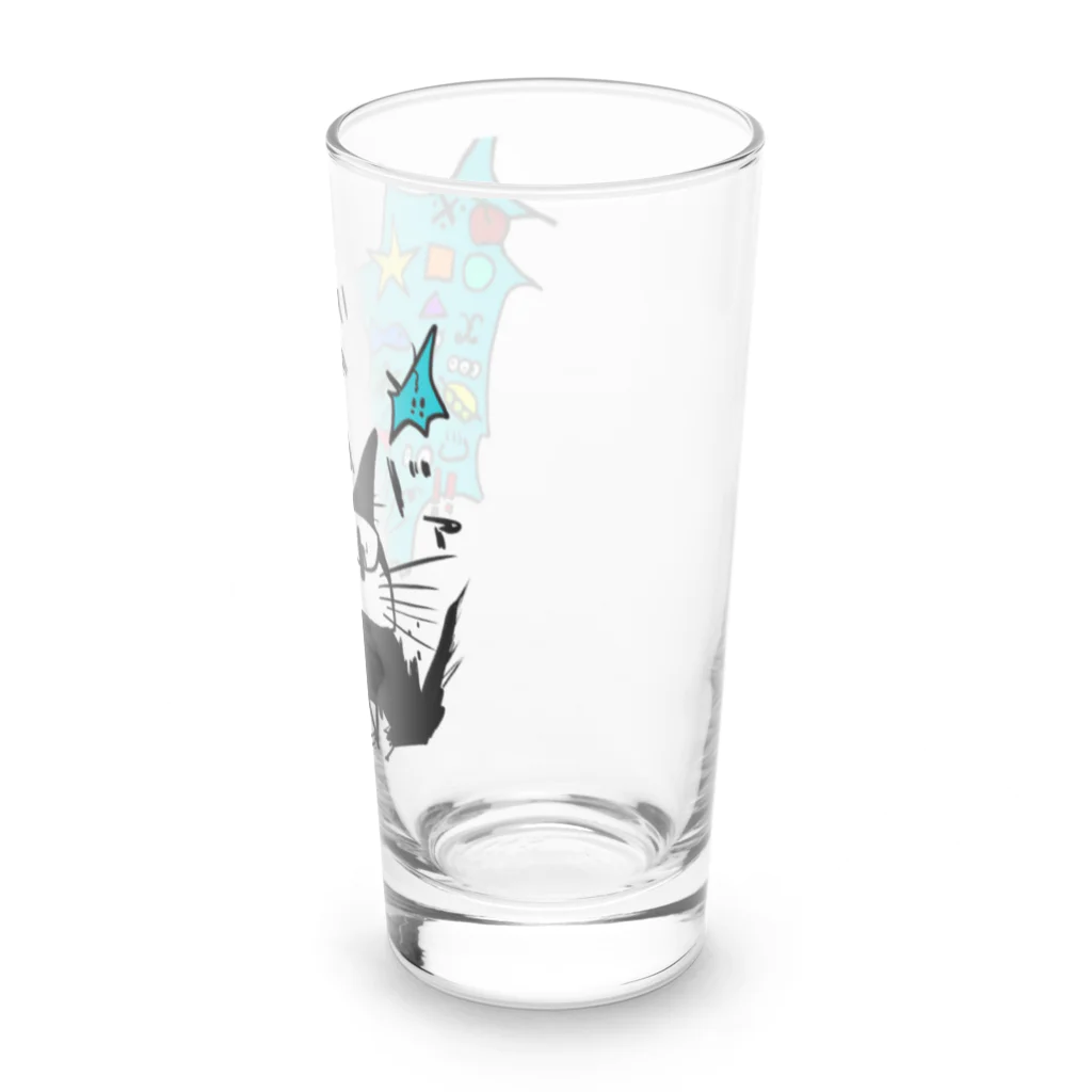 sanifuwa's market-さにふわず まーけっと-のボバァ びっくりばこver Long Sized Water Glass :right