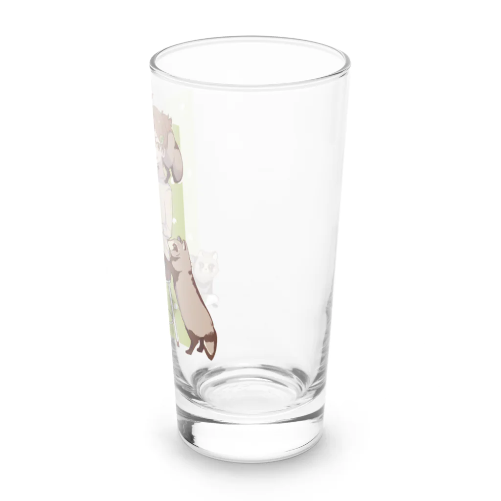 ぱすたてるかるぼのたぬき Long Sized Water Glass :right