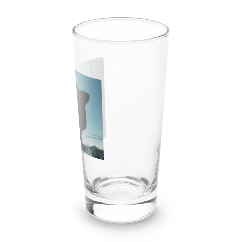 茶色三毛猫ルームの夕方の三毛猫の影 Long Sized Water Glass :right