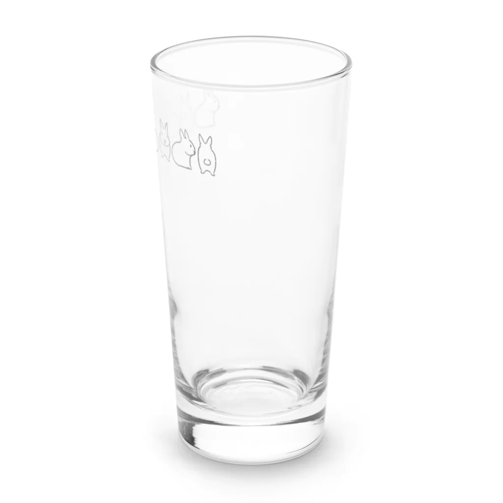 柴犬が好きなともみょんのうさぎがくるくる Long Sized Water Glass :right