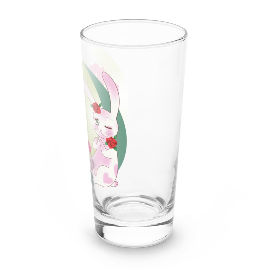 Rabbitflowerのイニシャル入れます♥らびこ♥イニシャルデザイン Long Sized Water Glass :right