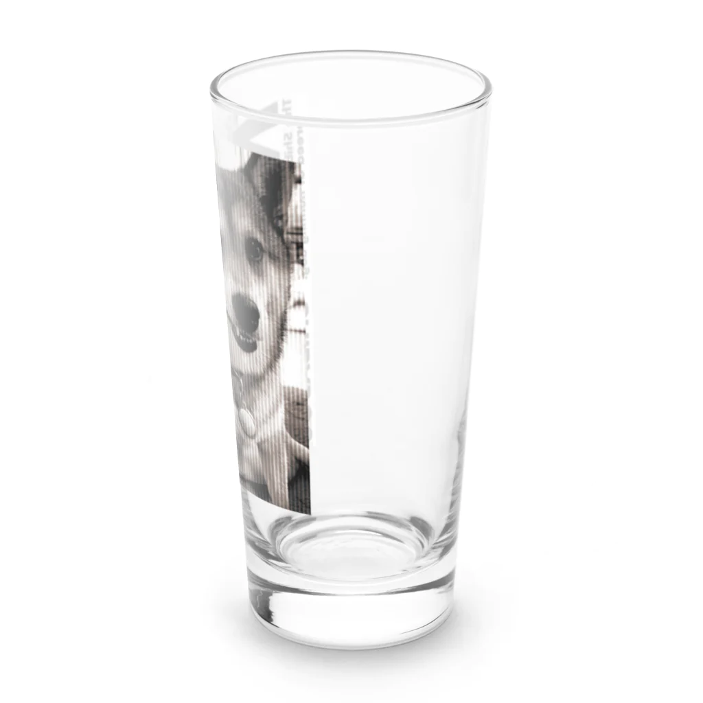 neguse511の胡麻柴みかん　モノクロフォトデザイン02 Long Sized Water Glass :right