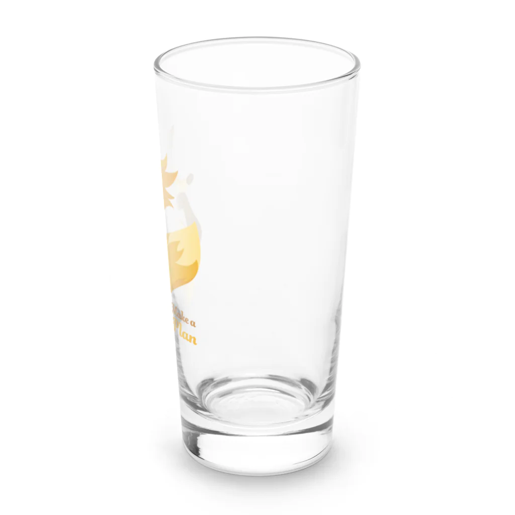 kocoon（コクーン）の計画を練るキツネ Long Sized Water Glass :right