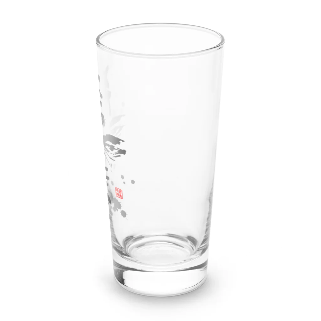 岩魚明神のお魚ちゃんねるストアの殺意の眼差し Long Sized Water Glass :right