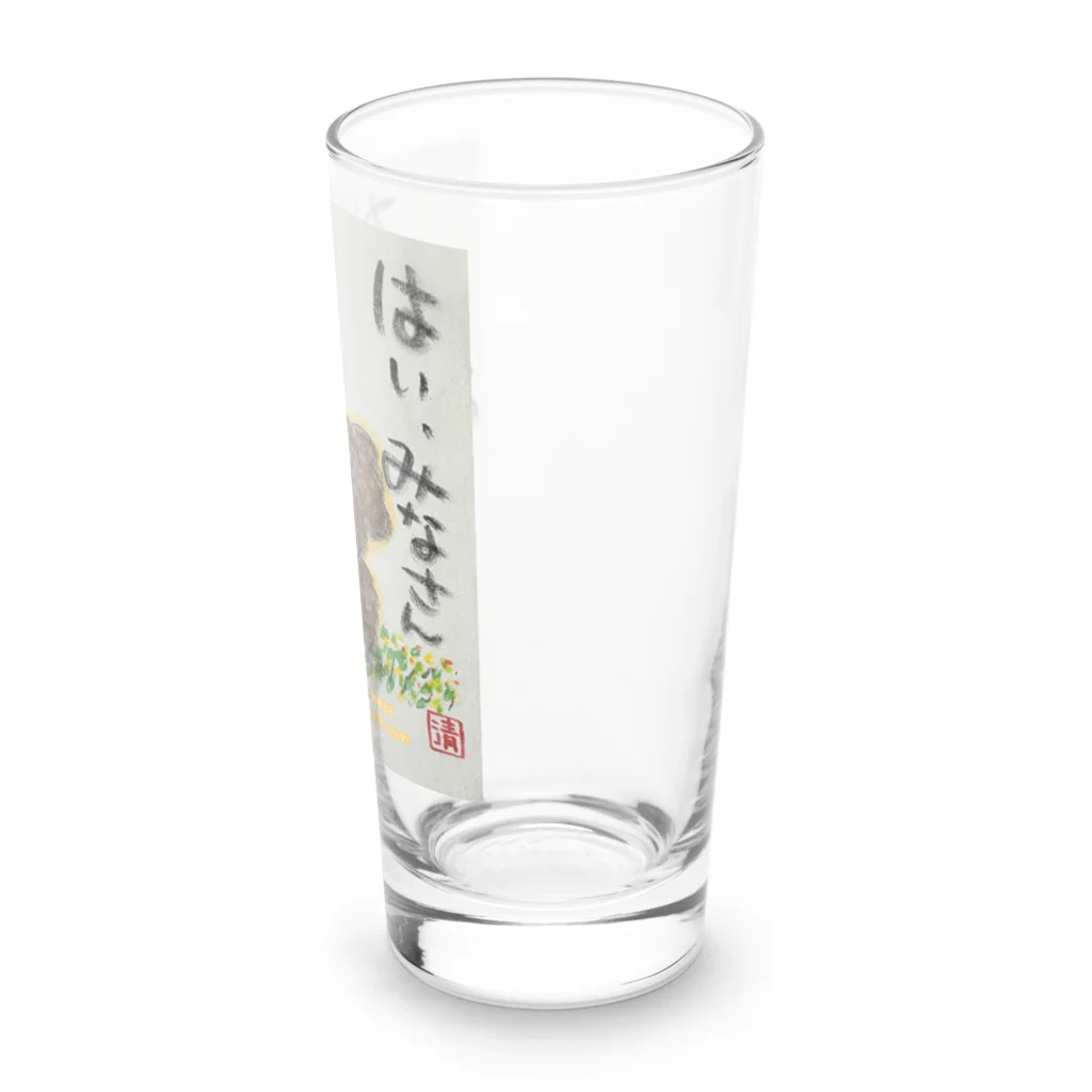 KIYOKA88WONDERLANDのトイプードルの本音　みなさんかわいいとおっしゃいます。 Long Sized Water Glass :right