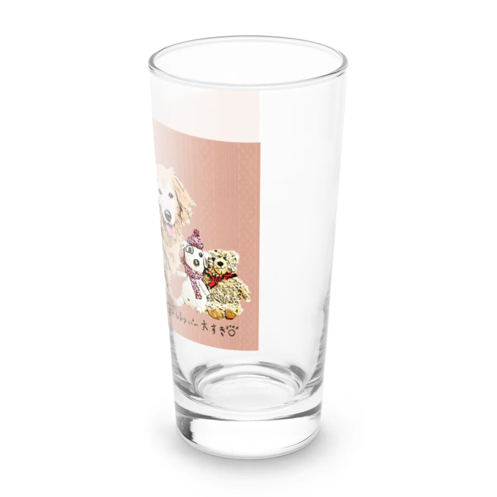 アウトドア大好き秋田犬の◇G・レトリバー大すき🐾◇ Long Sized Water Glass :right