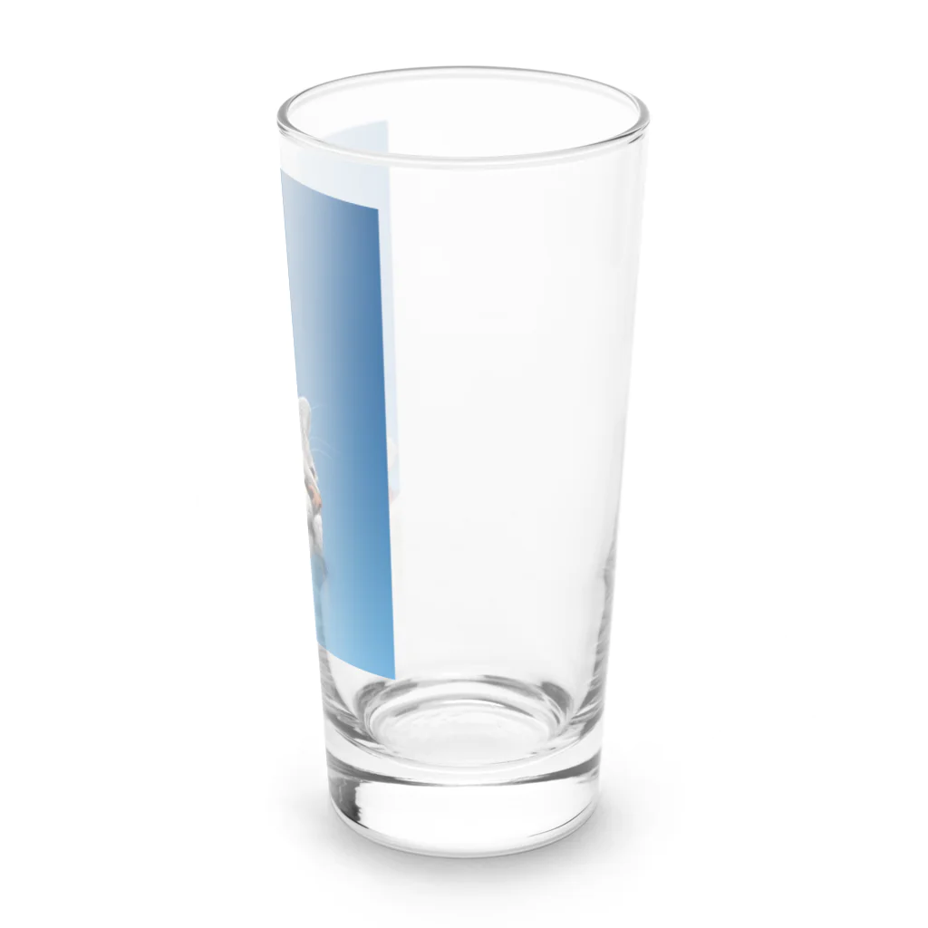 棕櫚竹工房の青空にゃんこ Long Sized Water Glass :right