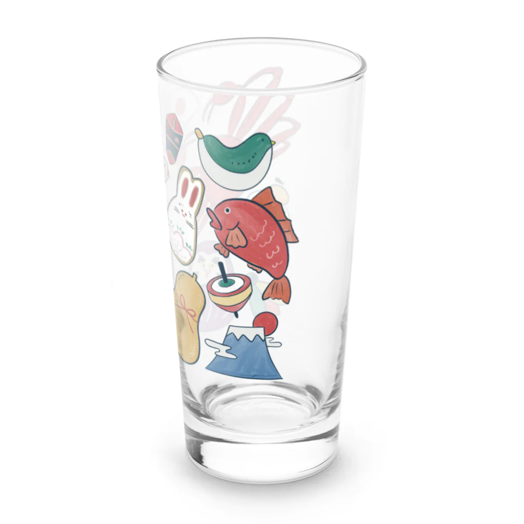 イカラシ　ツカサのぎゅっ正月 Long Sized Water Glass :right