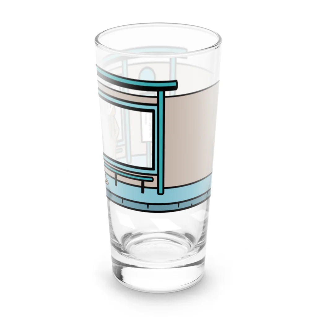 umi_comicのバス停 Long Sized Water Glass :right