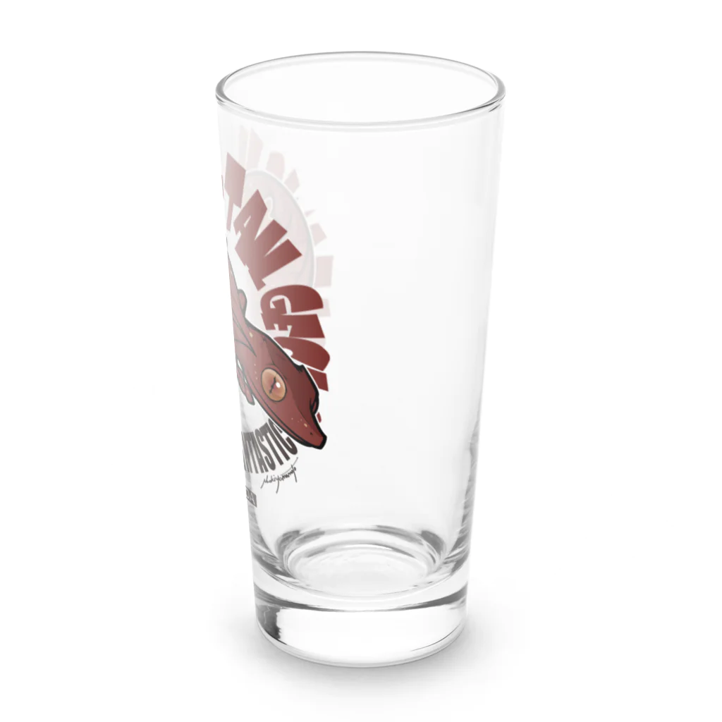 HERP MODA by ヤマモトナオキのエダハヘラオヤモリ/レッド Long Sized Water Glass :right