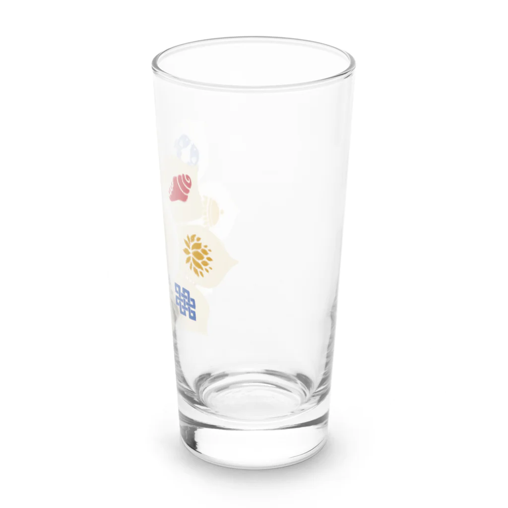 IZANAMI by Akane Yabushitaのチベットの八吉祥（背景透過） Long Sized Water Glass :right