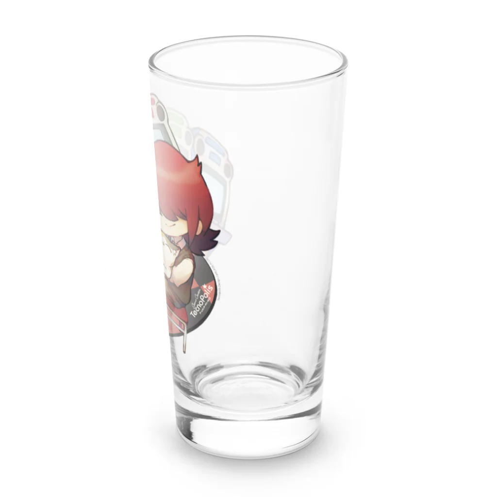 テクノポリスデザインのゲーセン猫（GAMECENTER TECNOPOLIS Ver.） Long Sized Water Glass :right