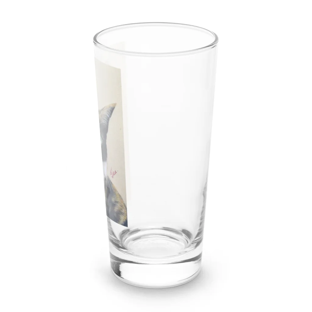 工房照在の三毛猫 Long Sized Water Glass :right
