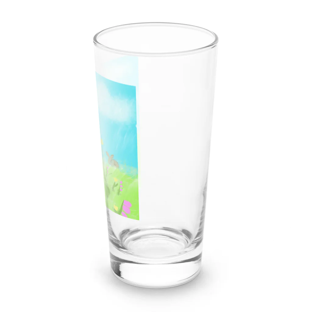 Muucunn の空とうさぎと蝶々 Long Sized Water Glass :right