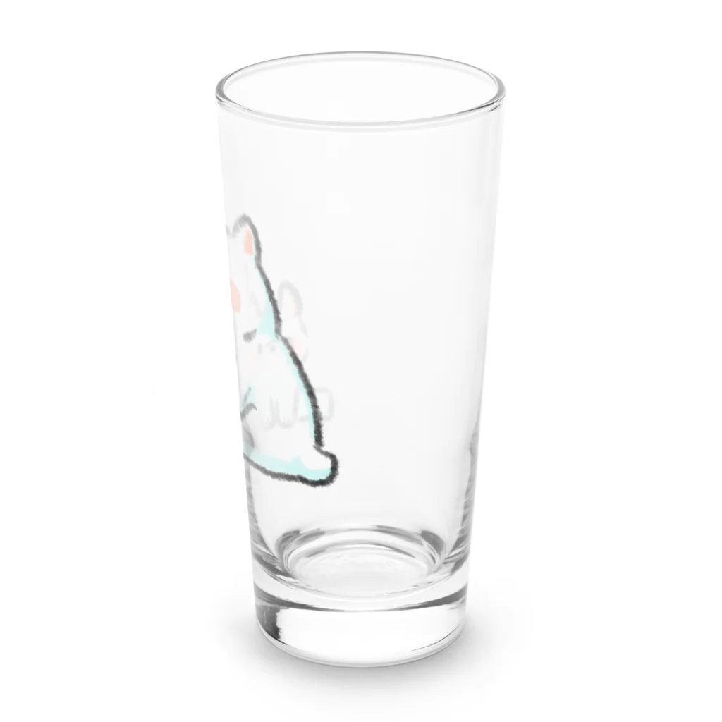 ふわきゅっとのふわふわシロクマ親子 Long Sized Water Glass :right