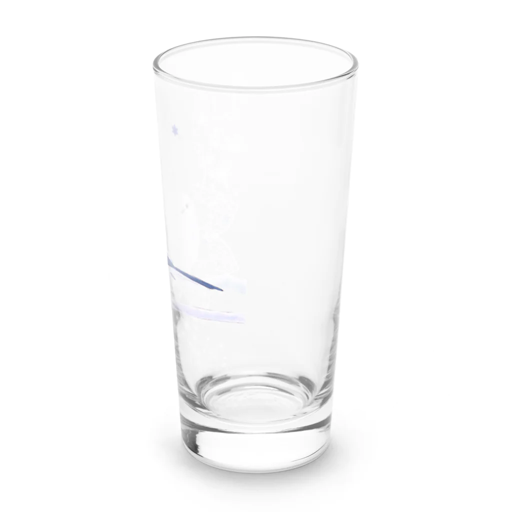 しの.＠流浪創具師EMANONの雪国の妖精シマエナガ Long Sized Water Glass :right