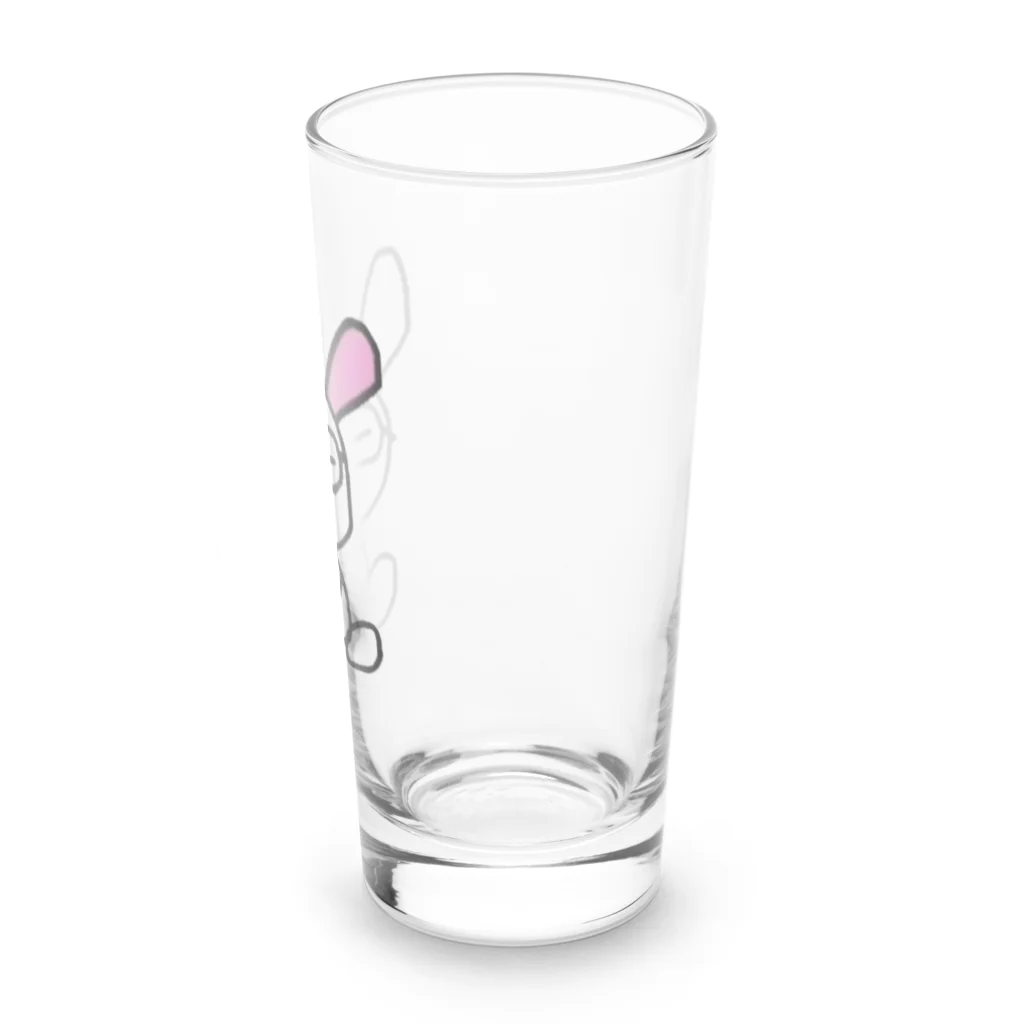 @木工室長のもっこーうさぎ Long Sized Water Glass :right