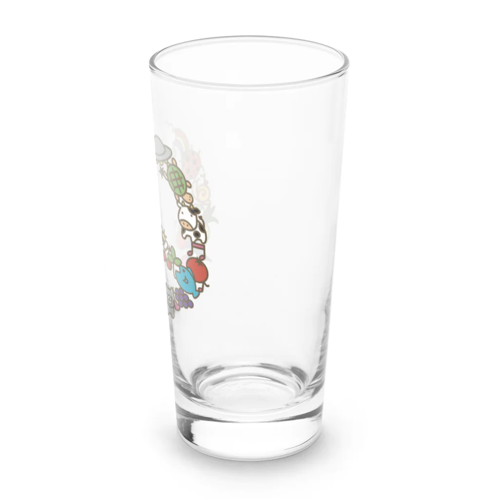 ミケタマのピースマーク Long Sized Water Glass :right