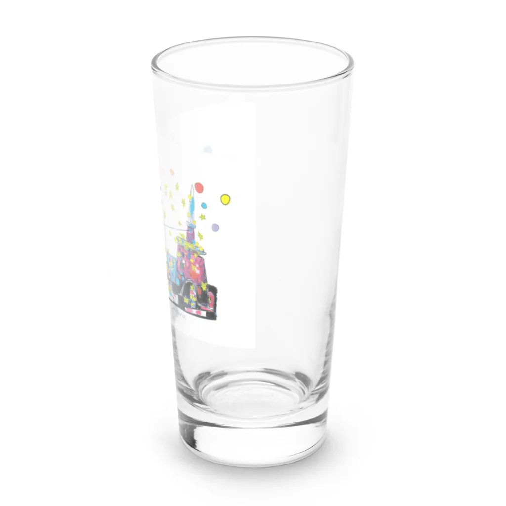 タナカミノルのユーモアイラストショップのお月さんぽ Long Sized Water Glass :right