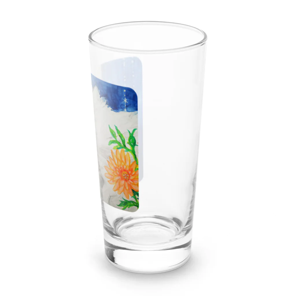 harupink🌸ペット似顔絵illustのスコティッシュストレートのパール君 Long Sized Water Glass :right