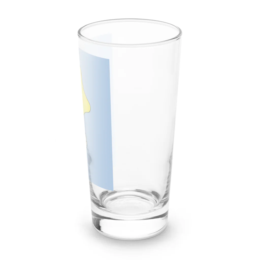 みにゆん　ねこのGood night, puppy ~ blue Long Sized Water Glass :right