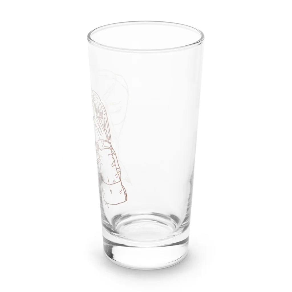 じゆうじんのカメラ女子はすすむ Long Sized Water Glass :right