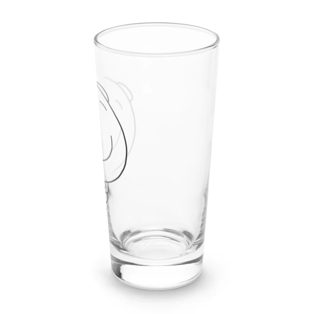 nijishokuninのなかいさんちのぶた(ありがとう)黒 Long Sized Water Glass :right