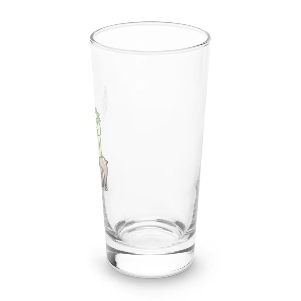 かっぱのありふれた人生のエゾシカに乗るかっぱ Long Sized Water Glass :right