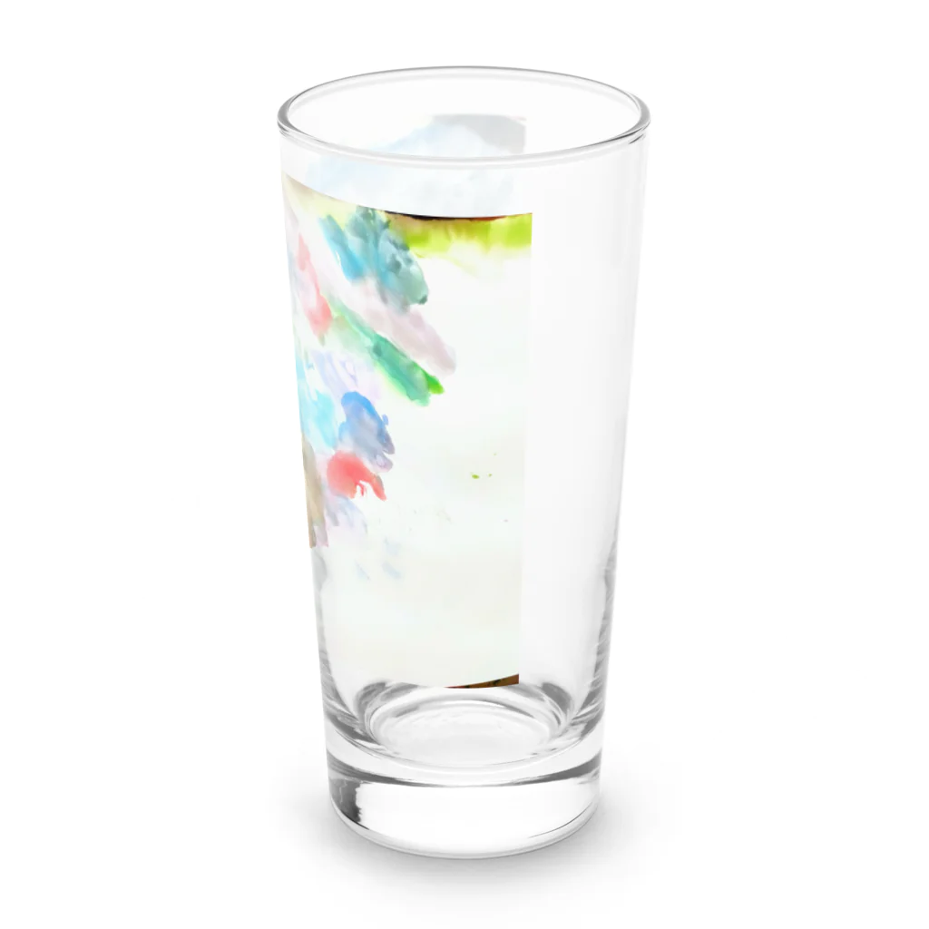 アジアンカフェXanh（サイン）のスミレの初めての水彩画 Long Sized Water Glass :right