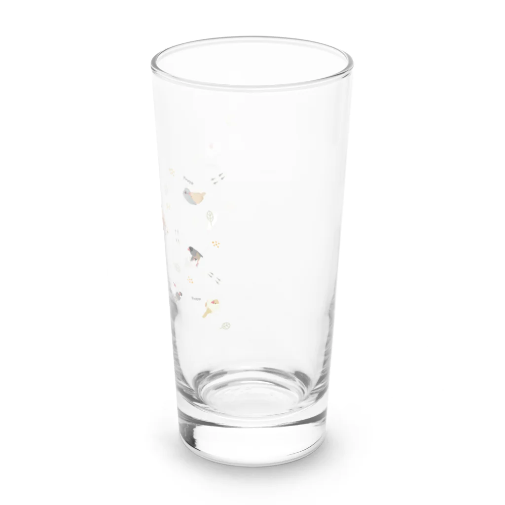 雛乃の文鳥グッズ屋さんの文鳥たちクリア Long Sized Water Glass :right