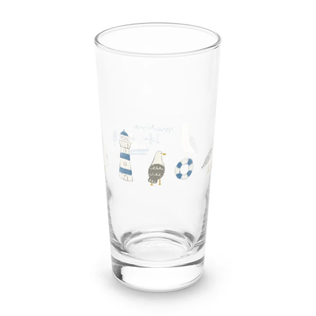 kiki25のカモメたちとマリンライフ Long Sized Water Glass :right