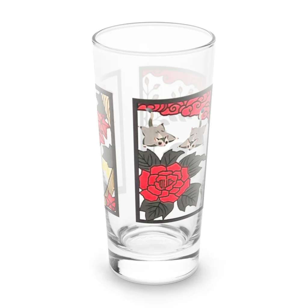 Red & Brack の猪鹿蝶？(透過Ver.) Long Sized Water Glass :right