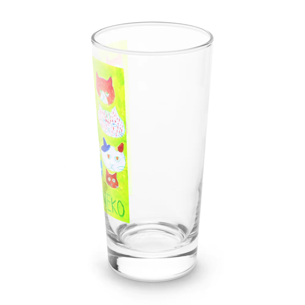 MIROKUちゃんのゆるかわゆるかわご近所ねこ集合 Long Sized Water Glass :right