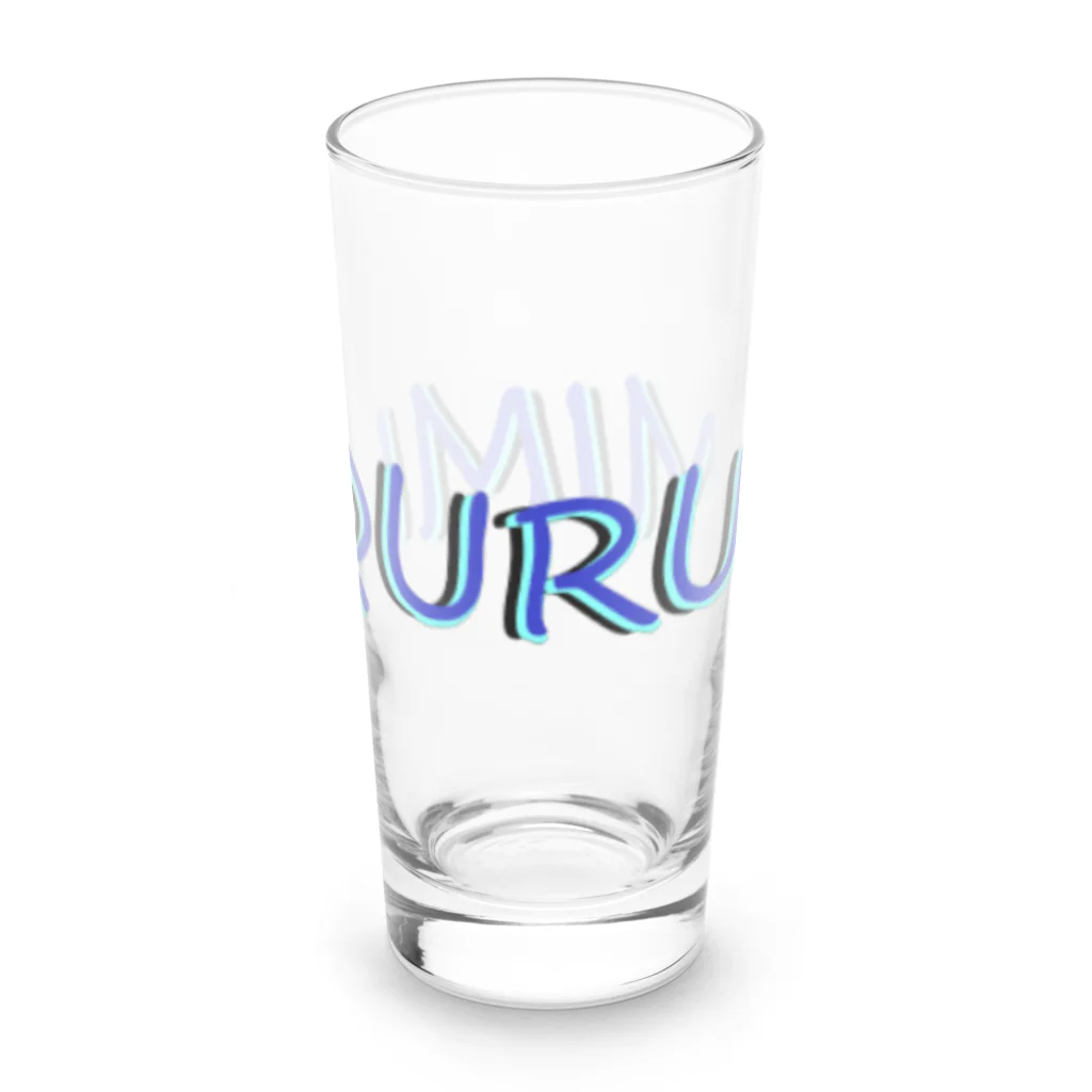  #satisfyingのMIMIQURU ミミキュル　ブルー夏文字 Long Sized Water Glass :right