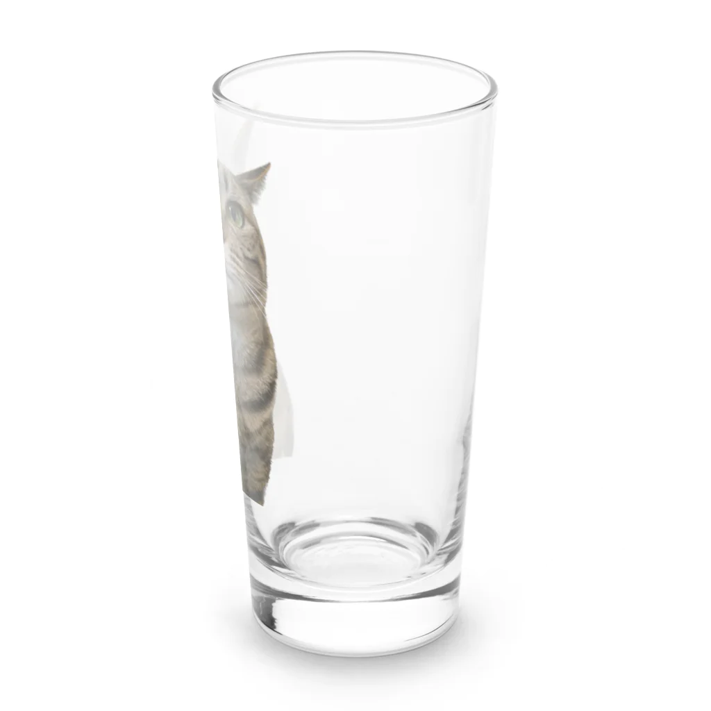 ミミモモデザインのふんばりにゃんこミミ Long Sized Water Glass :right