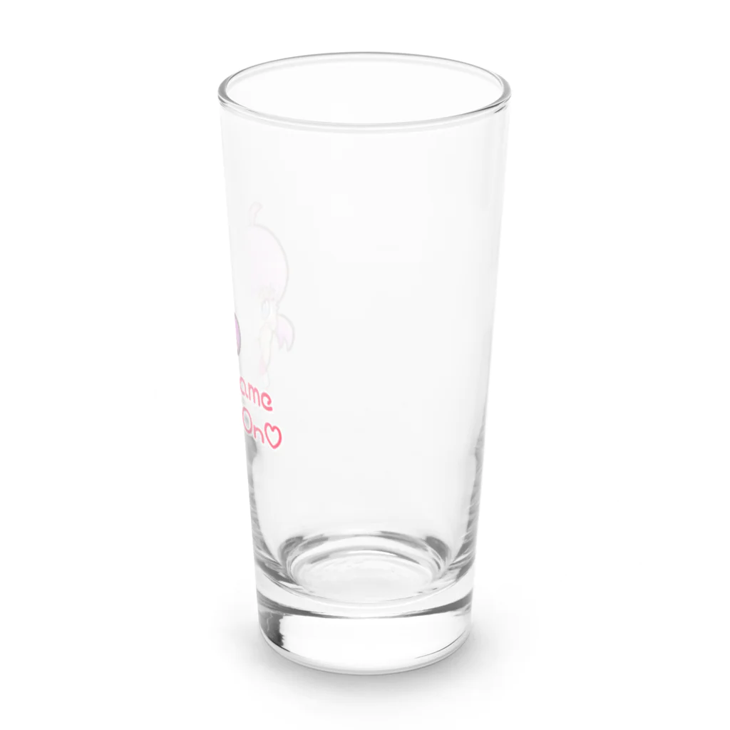 はりねずこのイラストのゲームオン！モモちゃん Long Sized Water Glass :right