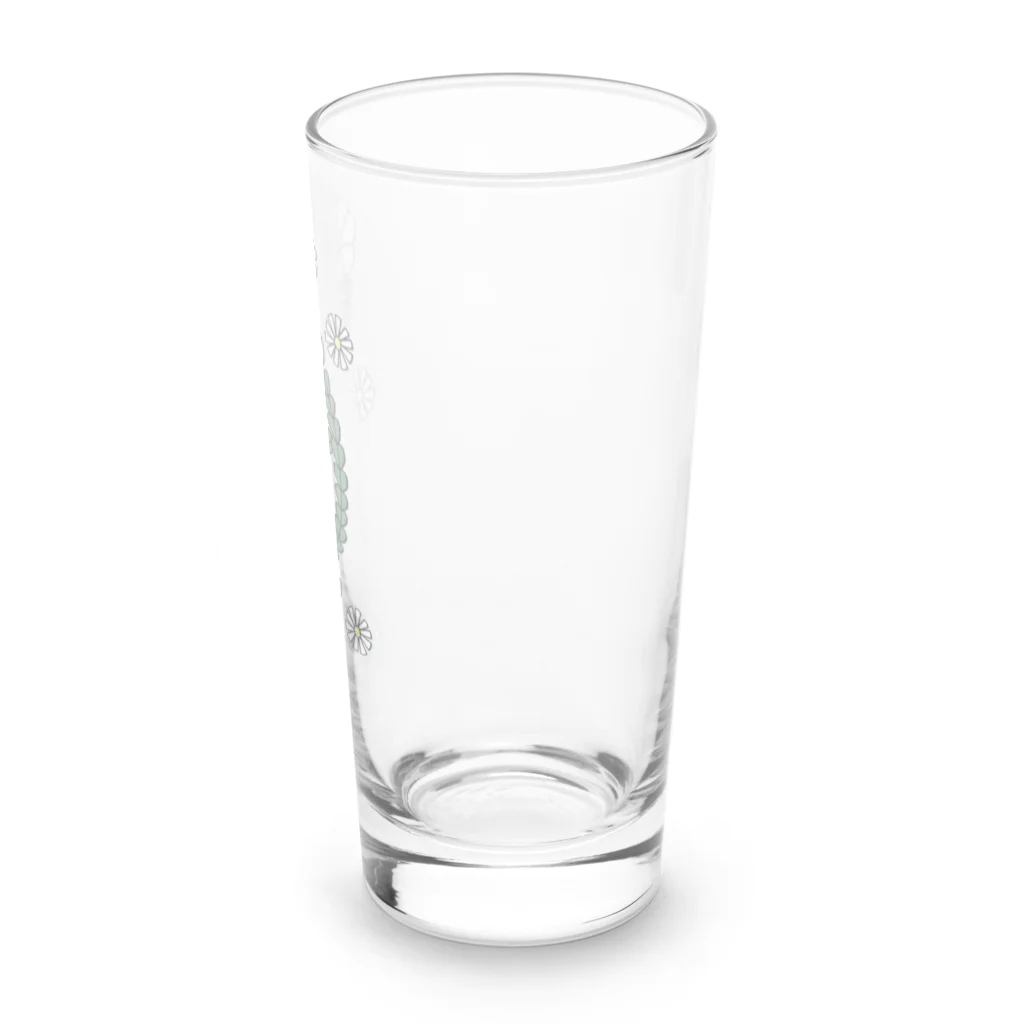 柴犬タロさんほんわか工場のお花とおすましこいぬ Long Sized Water Glass :right