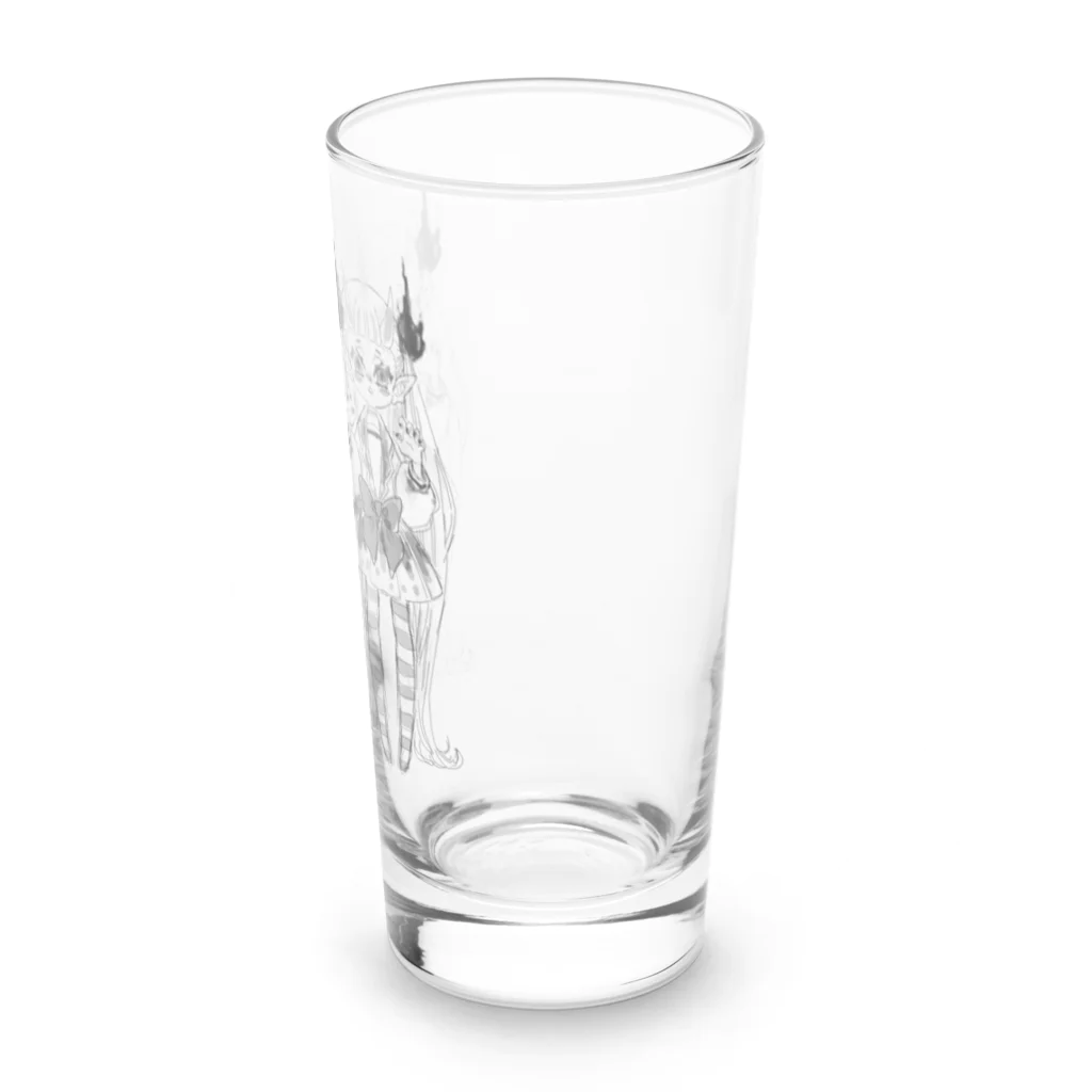 ティダのガオポーズ（ラフ）黒線 Long Sized Water Glass :right