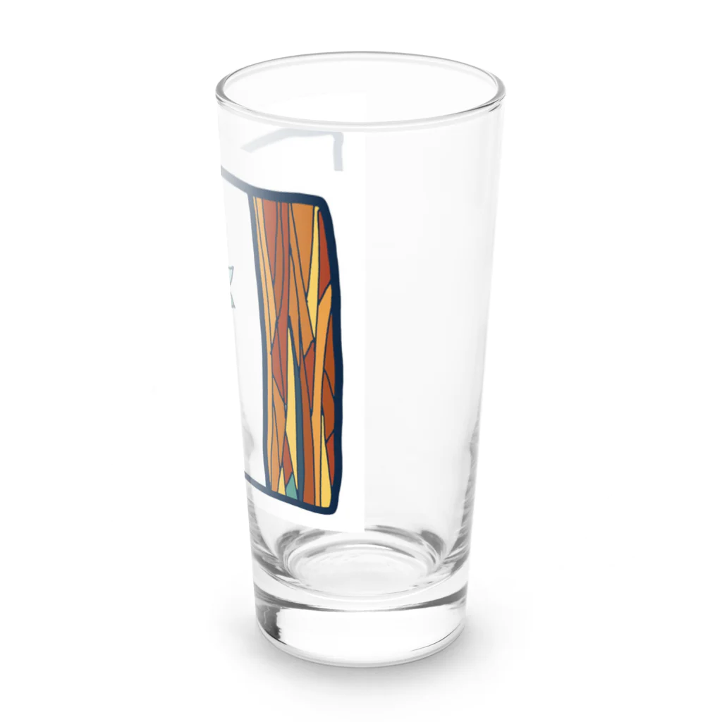 髑髏フラワーの髑髏フラワーグラフィック Long Sized Water Glass :right