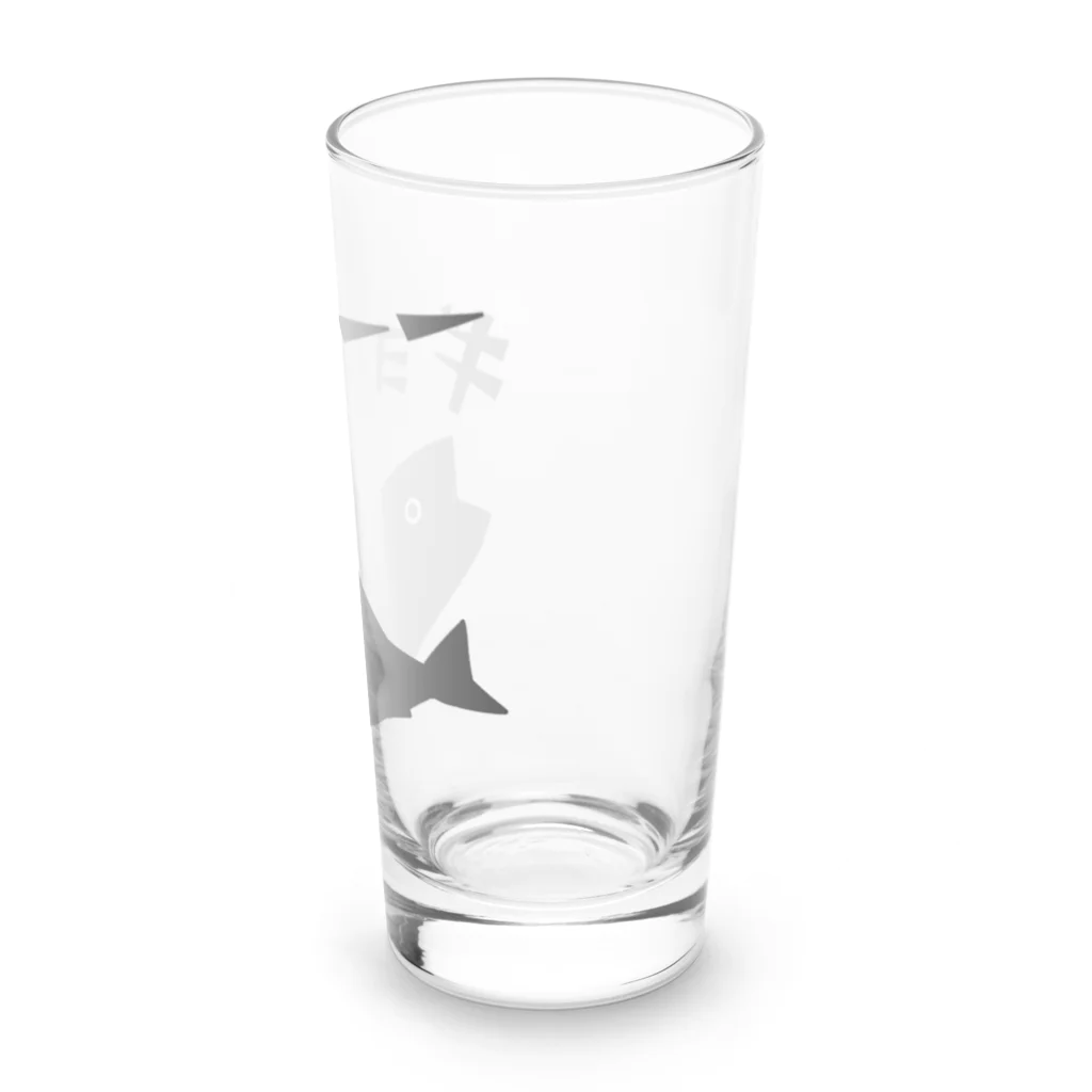 うさやのギョエーーと驚く魚影 Long Sized Water Glass :right