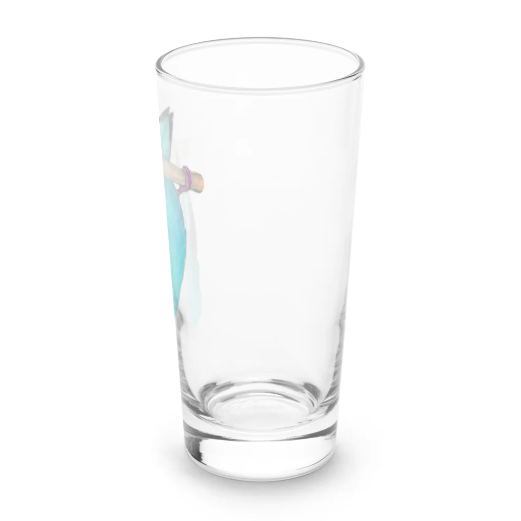 森図鑑の[森図鑑] サザナミインコ水色 Long Sized Water Glass :right