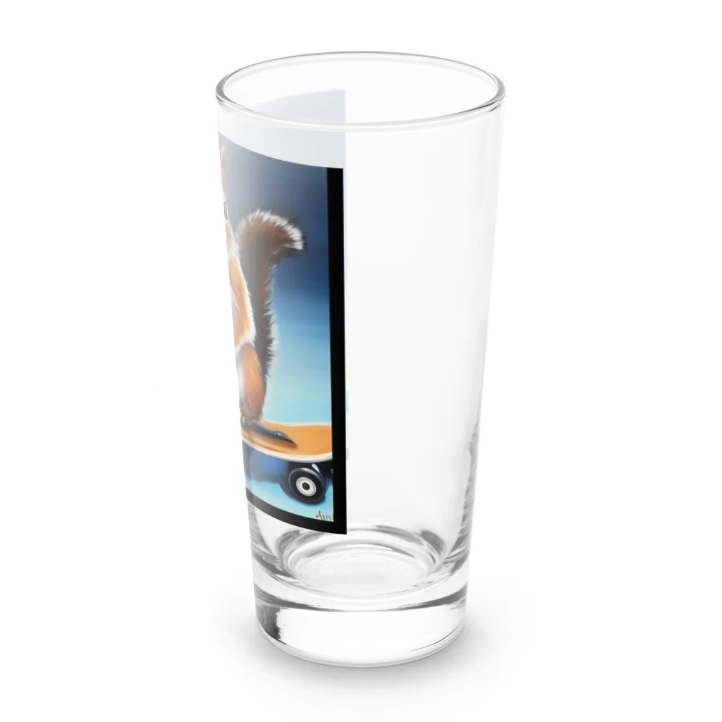 steventshirtsのスケートボードのリス Long Sized Water Glass :right