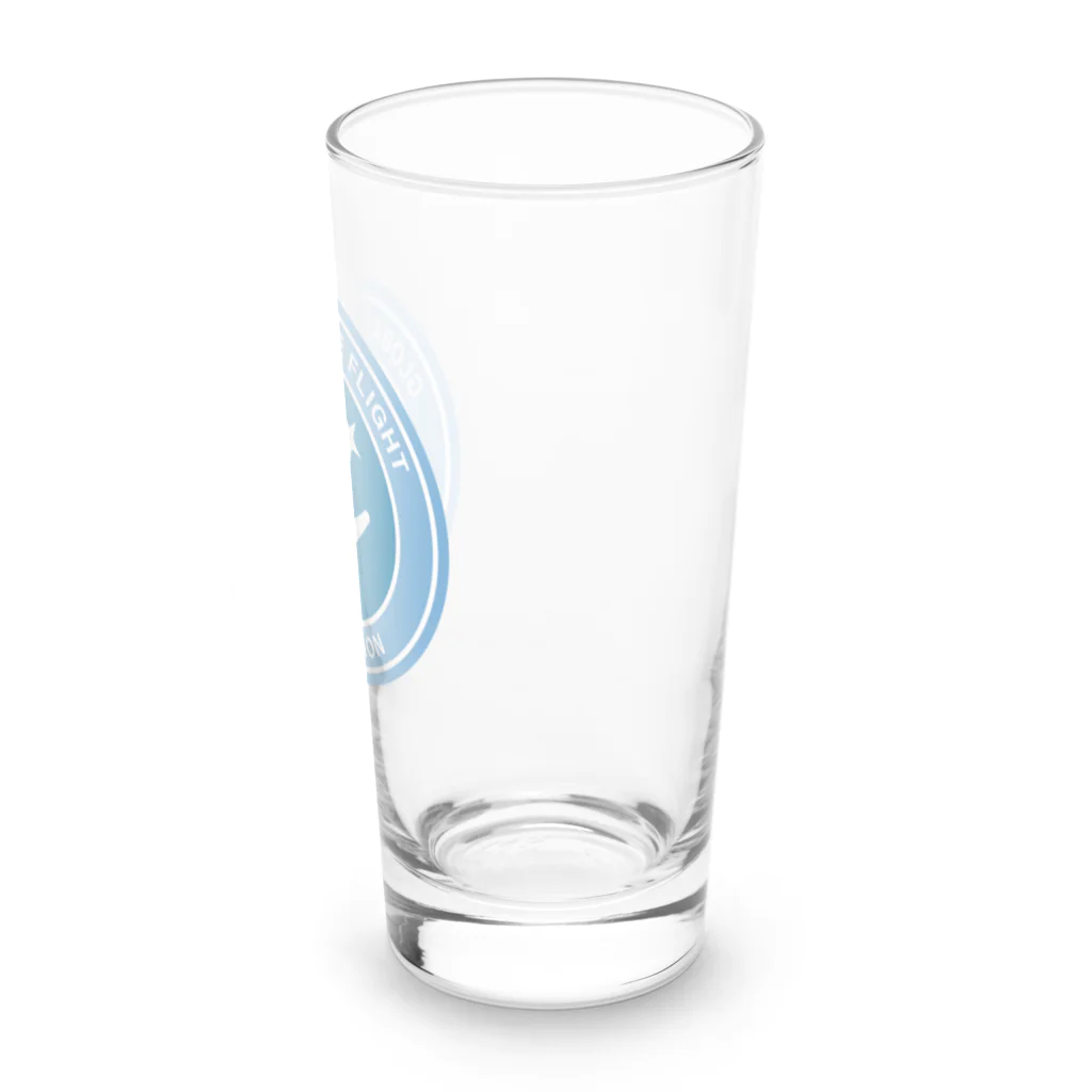 miyakojima_baseのグローバルドローンフライト協会ロゴ Long Sized Water Glass :right