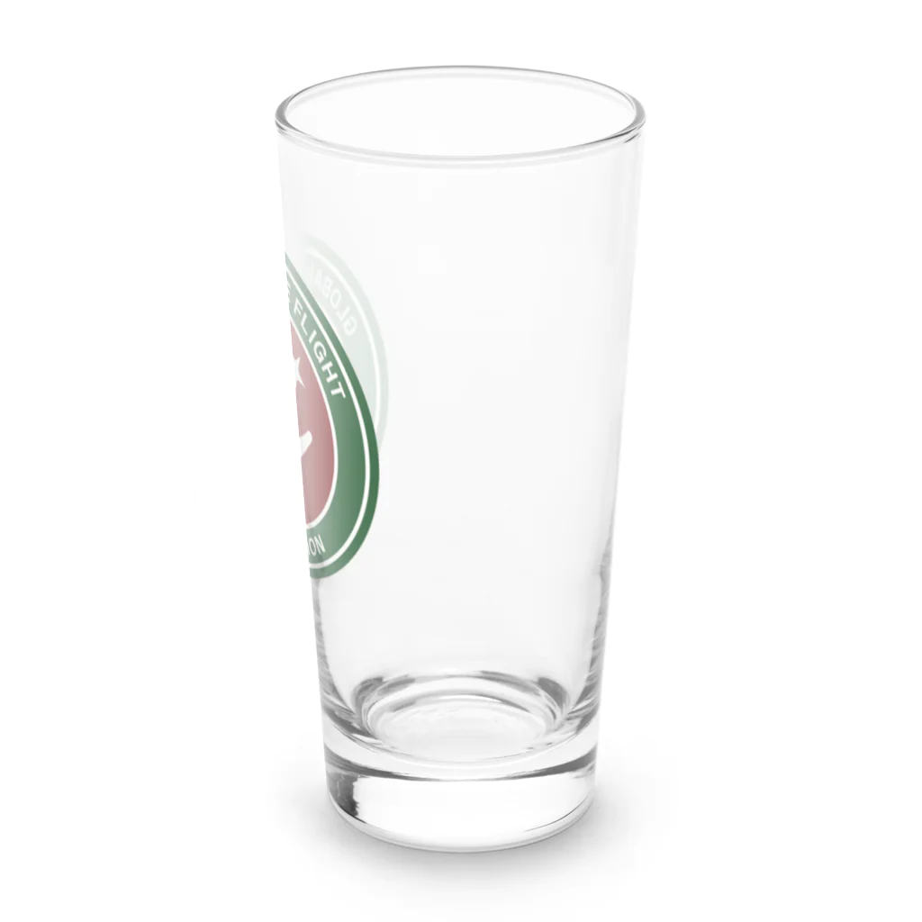 miyakojima_baseのグローバルドローンフライト協会ロゴ Long Sized Water Glass :right