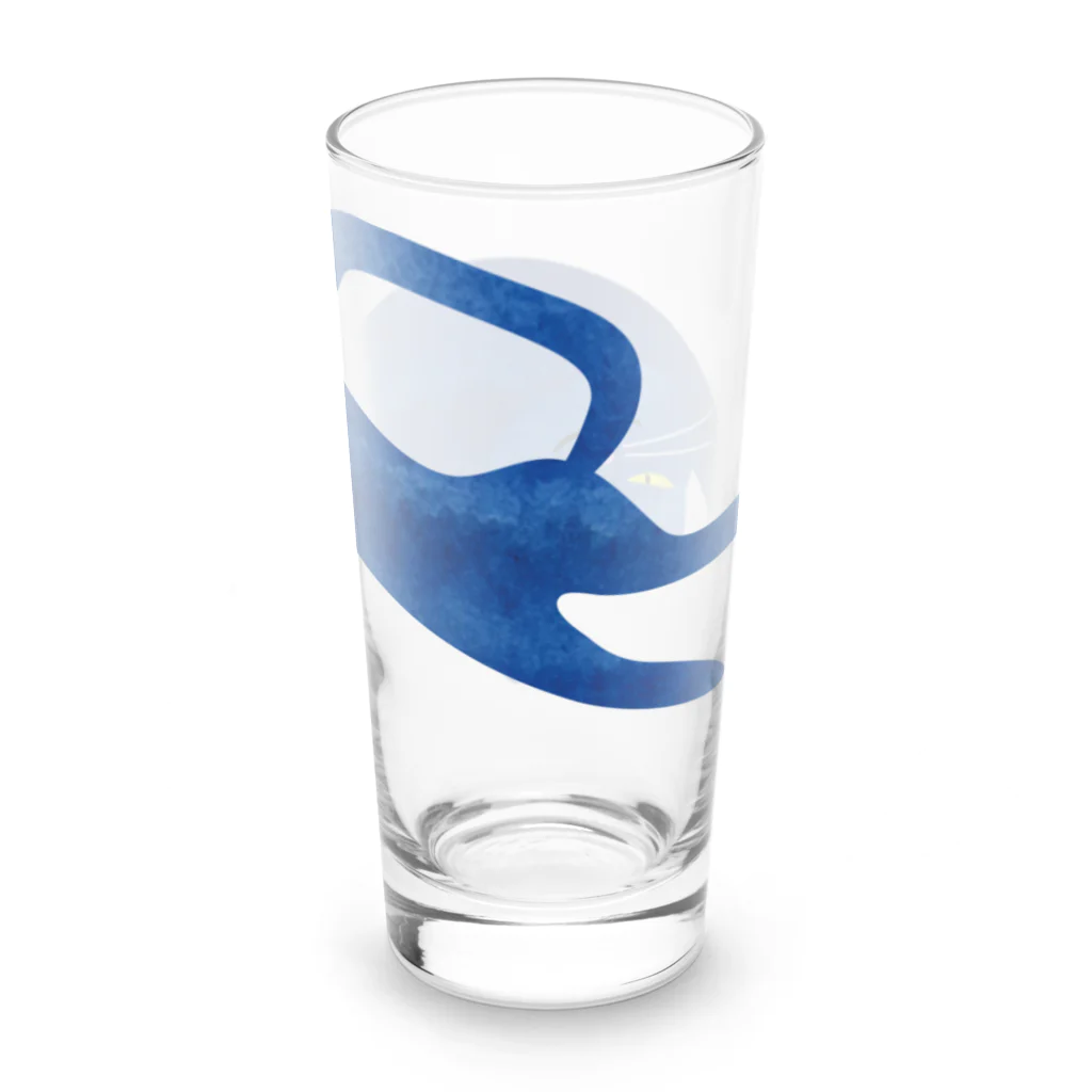 B-catの青い猫シリーズ_のびのび_マグ・グラス Long Sized Water Glass :right