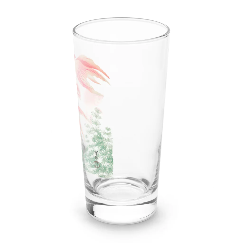 MUGEN ARTの二匹の金魚　小原古邨作品編集　日本のアートTシャツ＆グッズ Long Sized Water Glass :right